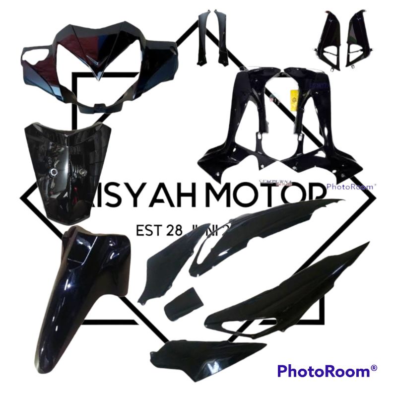 Full Bodi Dan Lampu Honda Supra X 125 Batman Warna Hitam