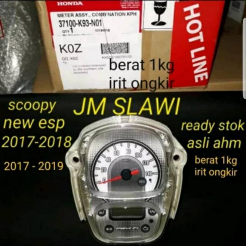Speedometer assy atau spido meter assy scoopy new esp 2017 - 2018 asli ahm 37100 K93 N01