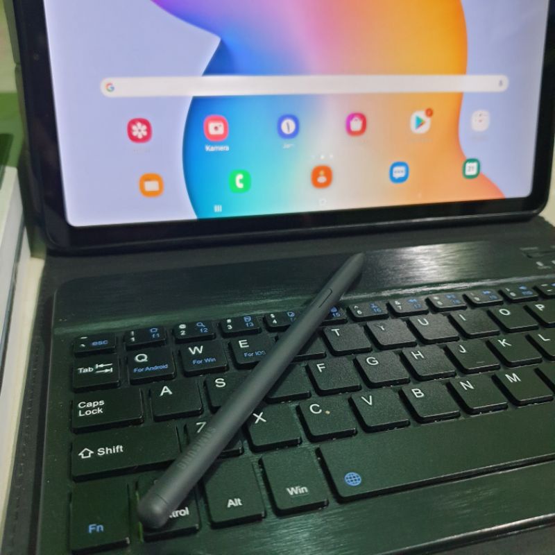 Samsung Tab S6 lite 4/128 Ram 4gb internal 128gb lengkap + keyboard