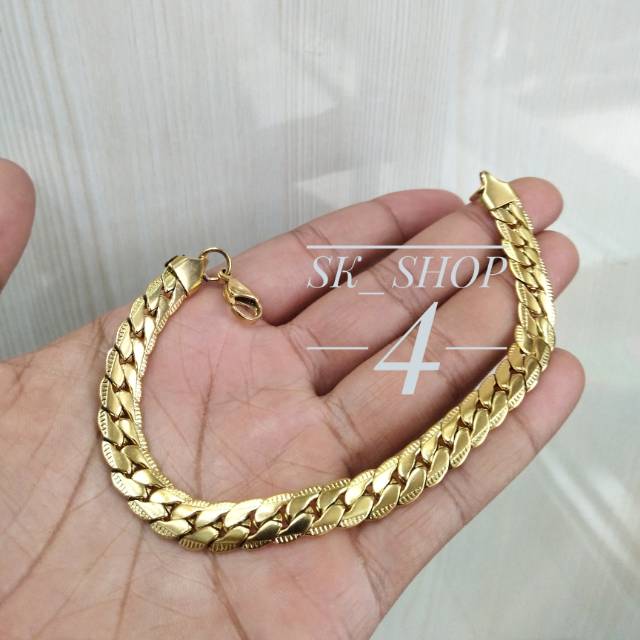 Gelang Sisik Naga Titanium 316L Pria Wanita