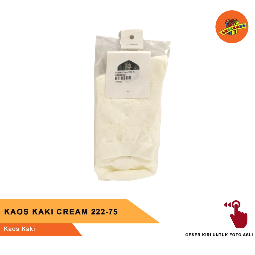 KAOS KAKI CREAM 222-25 - Kaos Kaki Wanita