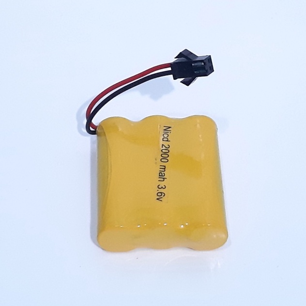 Baterai Mobil RC  Soket Hitam Ni-CD 3x AA 3.6V - 2000mAh