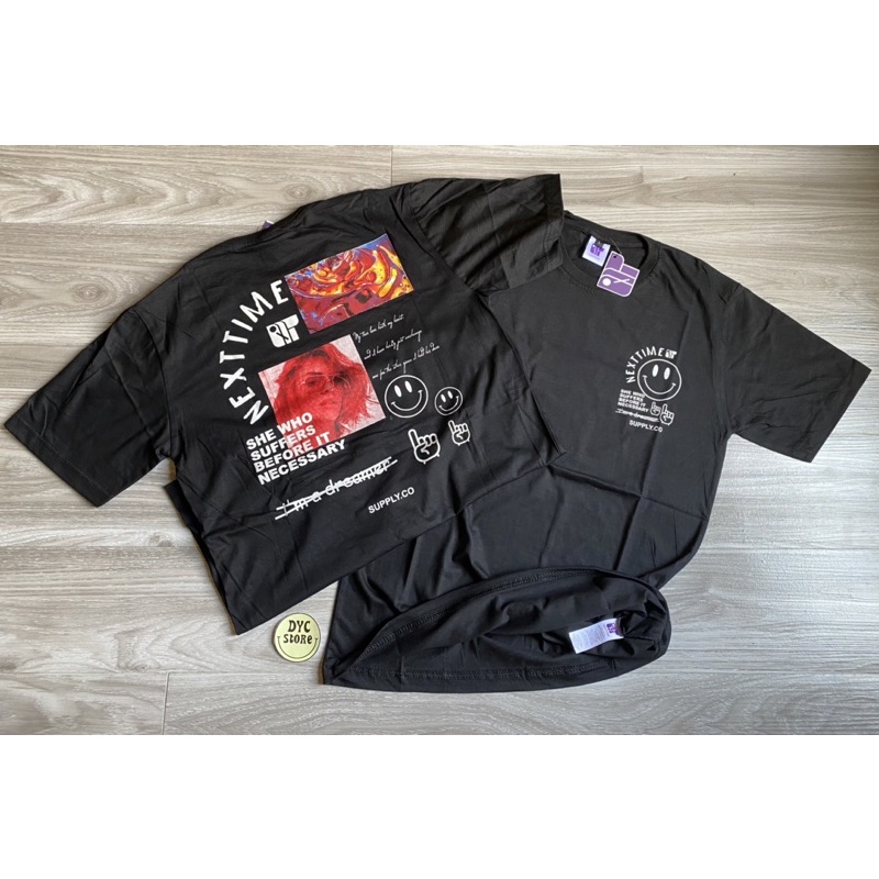 T-SHIRT KAOS DISTRO ORIGINAL SEVENKEY x NEXTTIME SPESIAL ART CEWE MERAH | KAOS HITAM