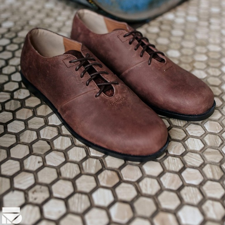 Arman Brown | Sepatu Kulit Asli Vintage Klasik Pria Cowok Men Derby Footwear | FORIND x Zapato