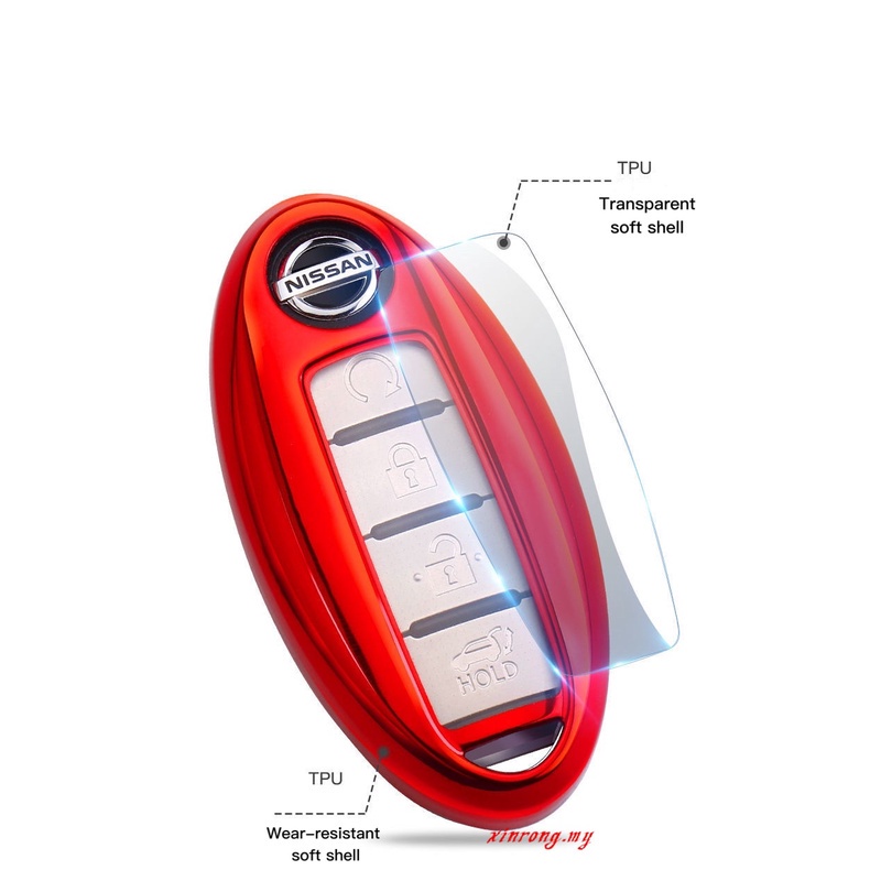 Cover Pelindung Remote Control Mobil Untuk Nissan Qashqai X-Trail Kicks Tiida Pathfinder Murano