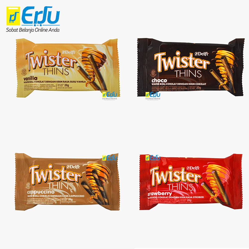 

Twister Thins Wafer Cokelat Macam Rasa 15g