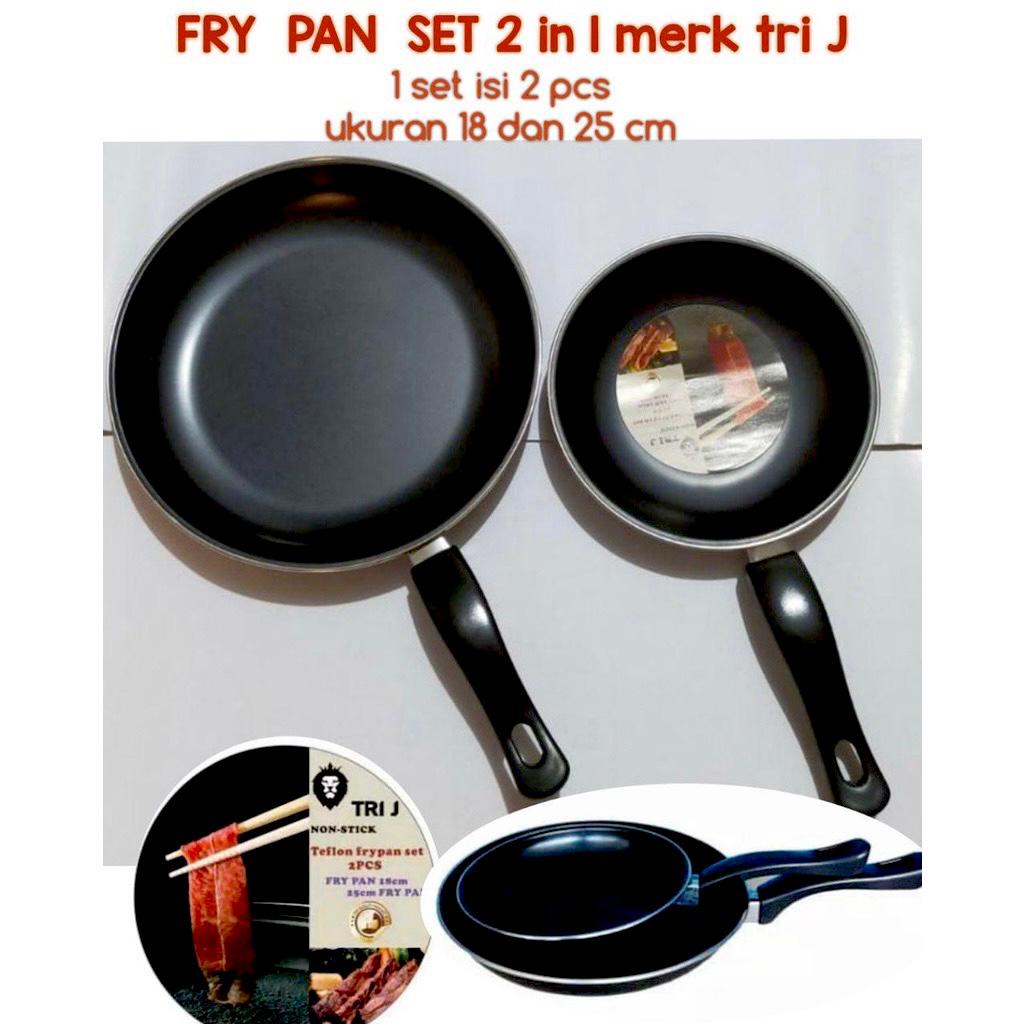 FRYPAN SET 2 PCS RAISA WARNA TEFLON PENGGORENGAN ANTI LENGKET FREE BUBBLE VD