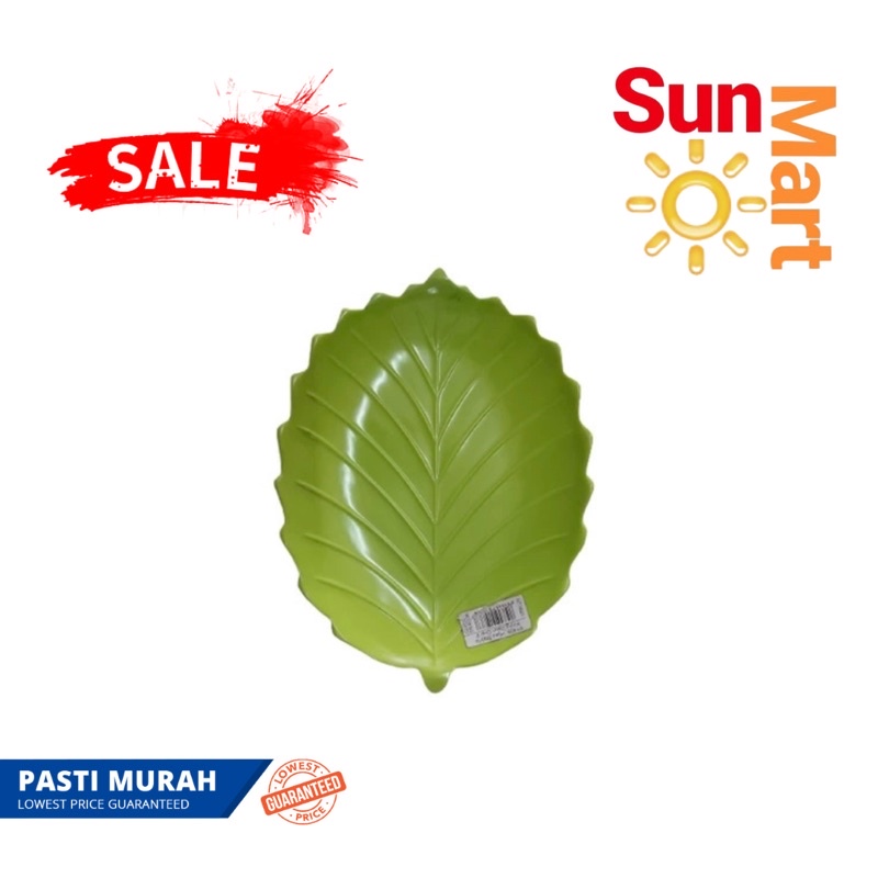 Piring Melamin model oval / daun 9”