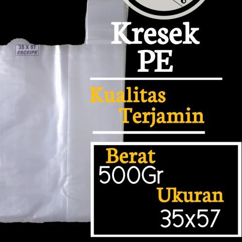 

Kresek plastik tebal bening transparan PE 35x57