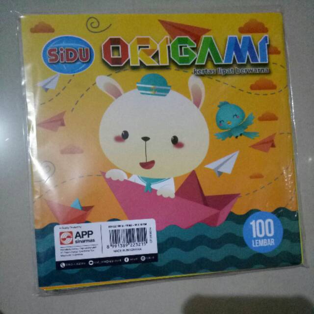 

Kertas lipat warna origami sidu 100 lembar ukuran 16 cm*16 cm