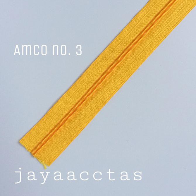 Rell daun resleting tas no 3 AMCO kuning kunyit STOK TERBATAS