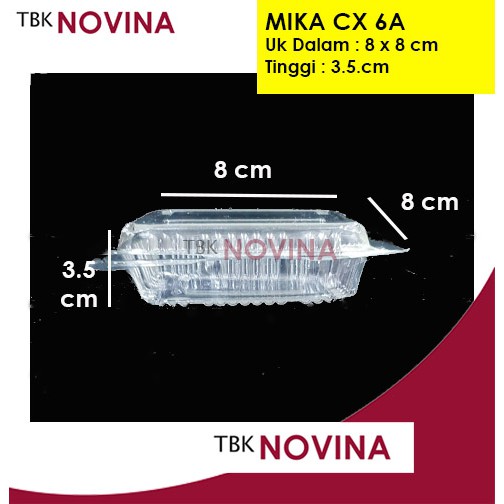 [10 PCS ] MIKA 4A / 5A / 6A PLASTIK MIKA BENING KEMASAN TEMPAT MAKANAN PUDING KUE BOLU UKURAN KECIL
