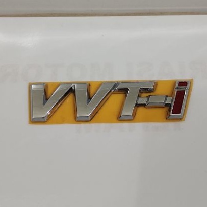 EMBLEM TULISAN VVTI kecil Avanza xenia 7.5CM X 2CM ORIGINAL