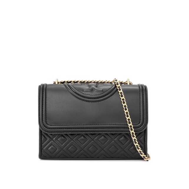 tory burch tb fleming small black convertible shoulder bag