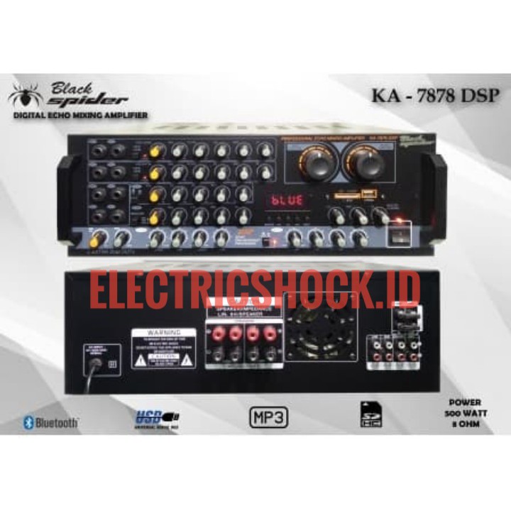 POWER AMPLIFIER BLACKSPIDER KA 7878 DSP / BLACK SPIDER KA 7878DSP ORI