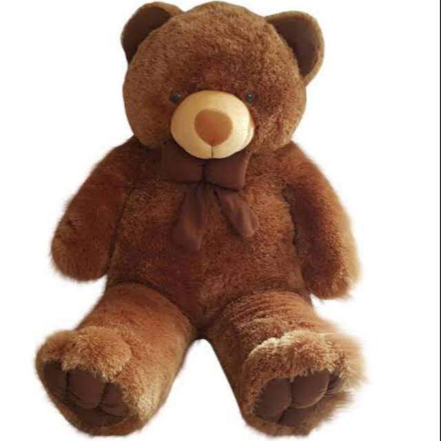 BONEKA TEDDY BEAR JUMBO 1 METER COKLAT/BONEKA BERUANG/BONEKA/MAINAN/KADO/SOUVENIR