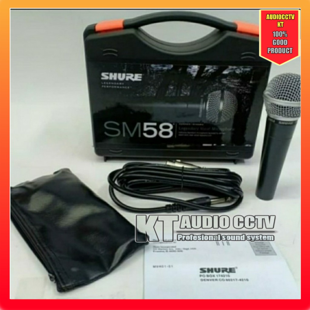 mic kabel shure sm 58 lc with koper
