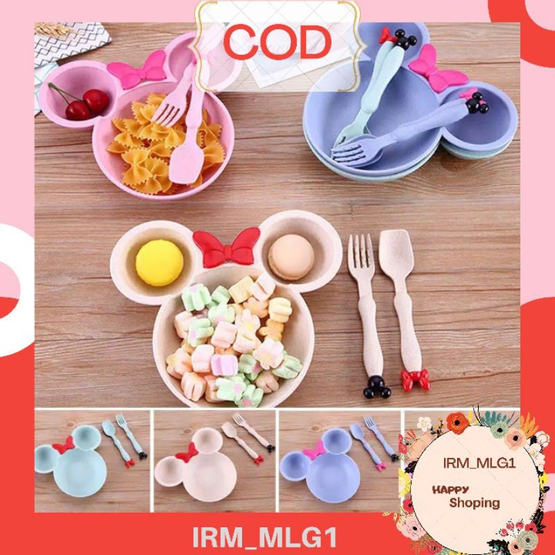 Harga Piring Makan Anak Set Karakter Mickey Minnie/ piring kartun
mickey mouse