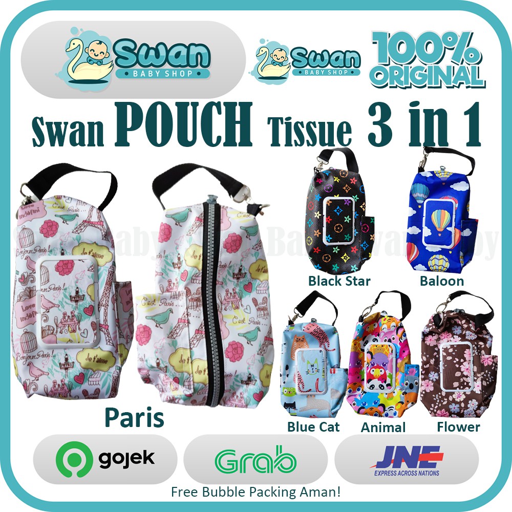 Pouch Tissue 3 IN 1 / Pouch Tissue Kering dan Basah