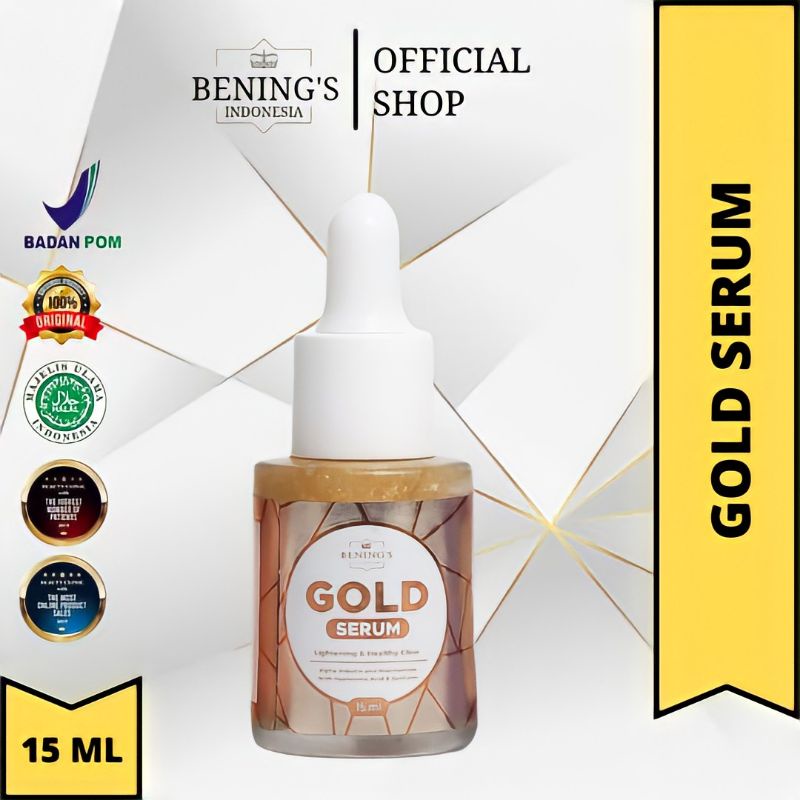 BENING'S SKINCARE PAKET EXLUSIVE/PAKET BRIGHTENING/PAKET ACNE ORIGINAL BY DR. OKY PRATAMA-GOLD SERUM