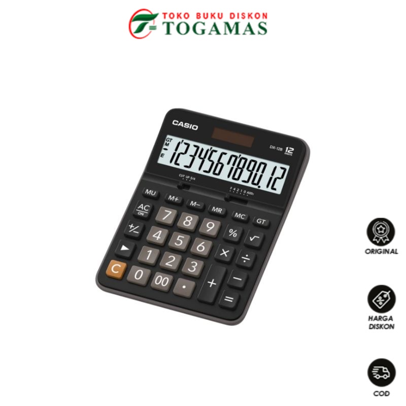 

READY !! KALKULATOR CALCULATOR DX-12B-BK CASIO