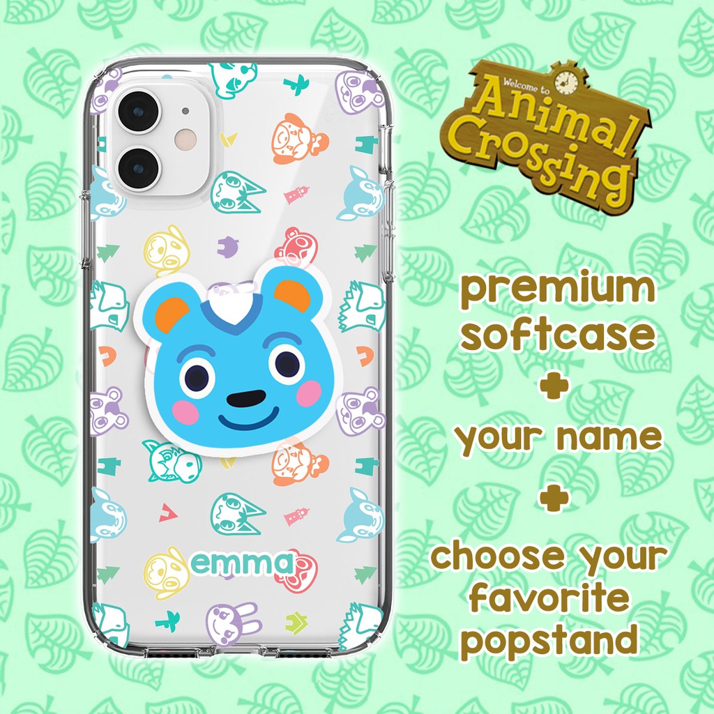 Animal Crossing softcase Popstand Popsocket Casing Hape Cute Griptok akrilik lucu custom ancros