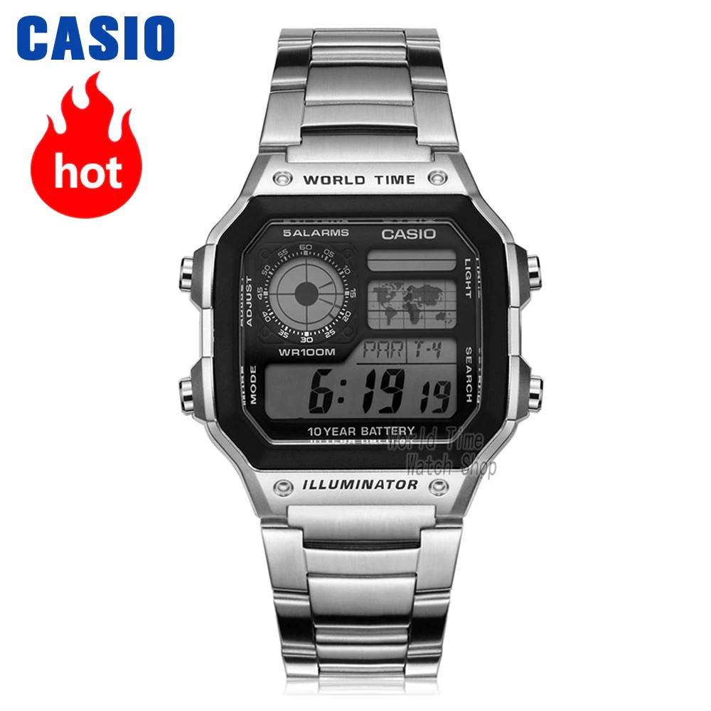 Casio watch Analogue Men's Quartz Sports Watch Casual vintage square watch AE-1200WHD Elegan