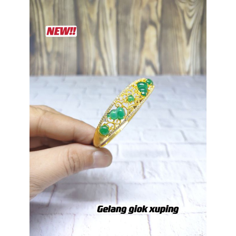 gelang giok xuping gold lapis emas 24karat