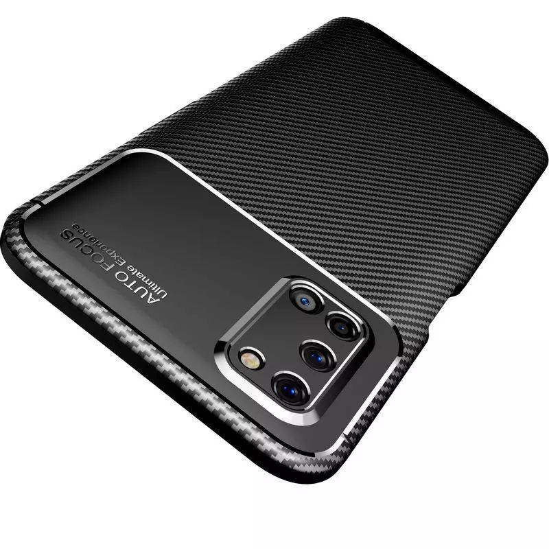 Case Carbon OPPO A52 / A92 - Softcase Silikon Auto Focus Slim Fit TPU Casing Karbon Cover Original