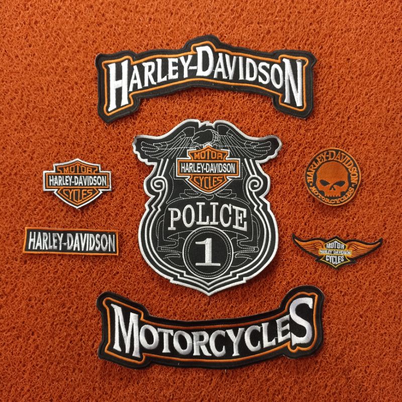 Backpatch bordir HARLEY DAVIDSON POLICE ( 1 SET )