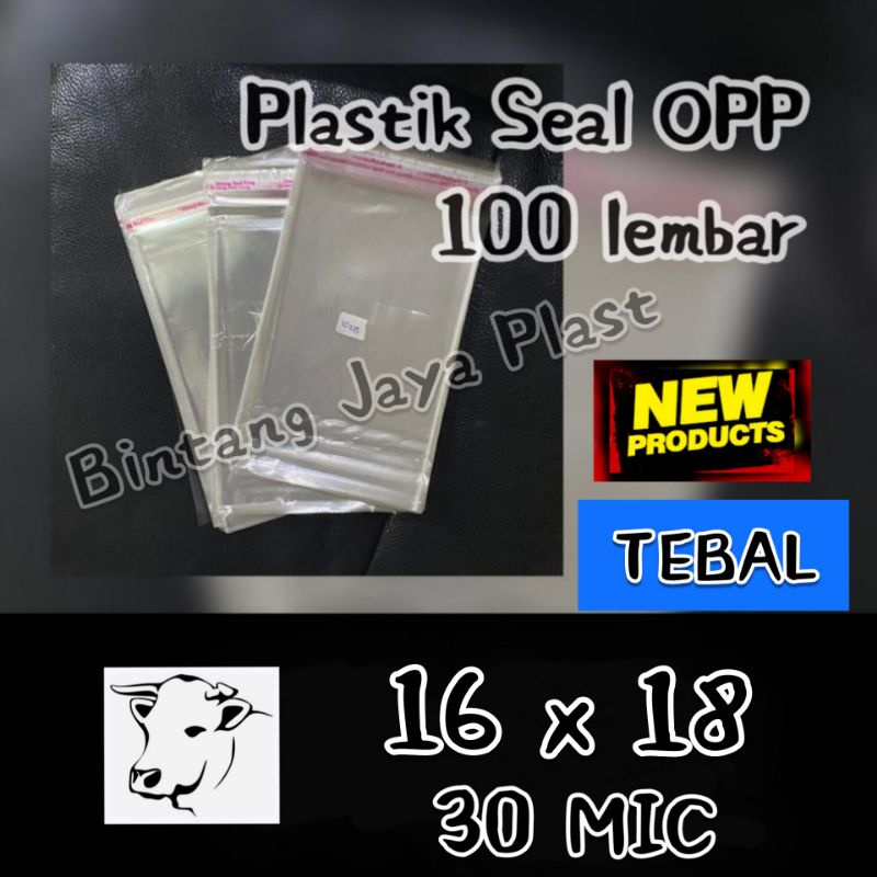 

Plastik Kemasan Opp uk 16 x 18 cm ~ TEBAL 30 MICRON.