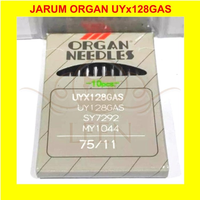 Jarum ORGAN Needle UY x 128 GAS UYx128 ORI Overdeck Overdek LEEN - UYx128 no 11