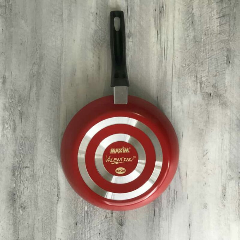 WAJAN 22CM PENGGORENGAN TEFLON MAXIM VALENTINO FRYPAN 22 CM