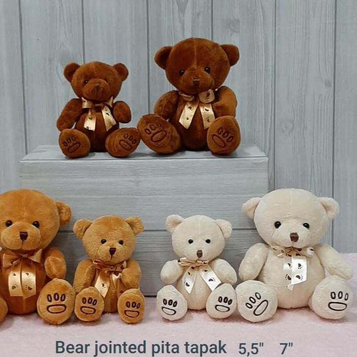 

♡ Boneka Bear Jointed Pita Tapak 20cm import kado souvenir ✈