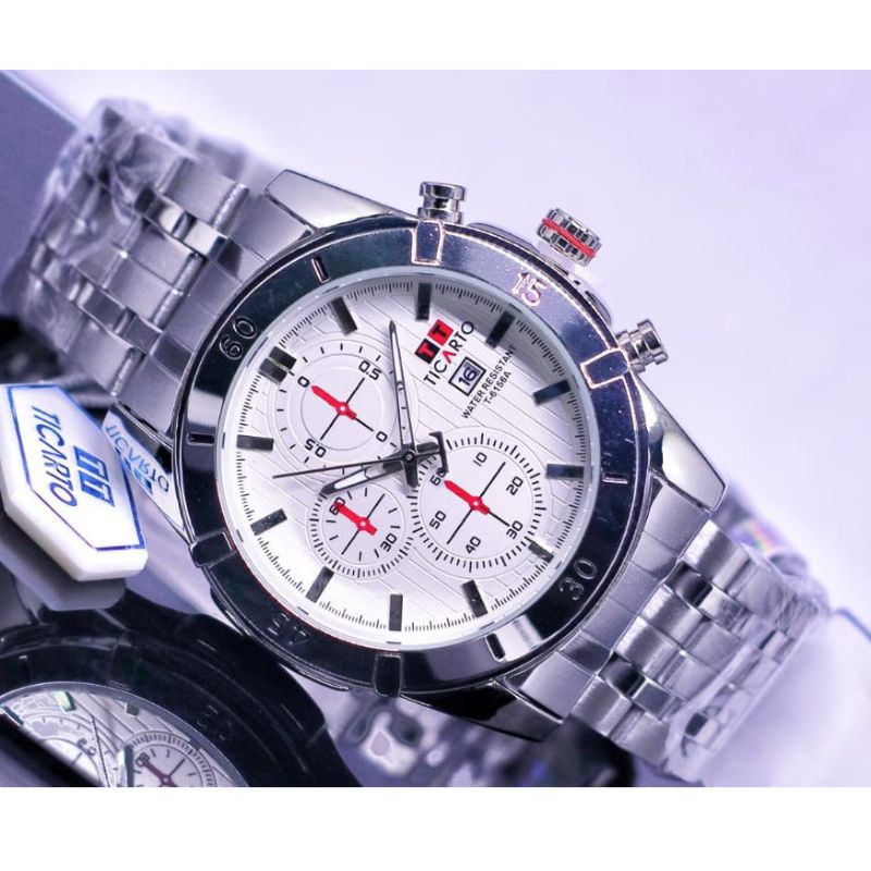 TICARTO T-6156A ORIGINAL TANGGAL AKTIF FULL STAINLESS STEEL WATER RESISTANT / JAM TANGAN PRIA / JAM 
