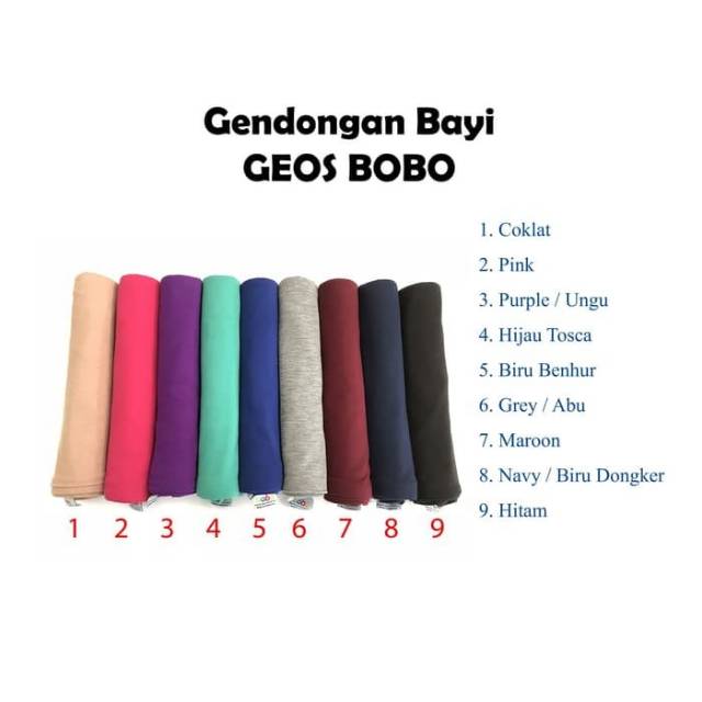 GEOS GENDONGAN BAYI / GENDONGAN BAYI / GENDONGAN BAYI DEPAN / GENDONGAN KAOS / GENDONGAN