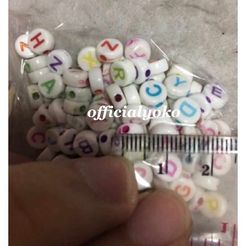 MONTE / MOTE / MANIK HURUF / ALPHABET / TULISAN / WORD -+ 80-100pcs