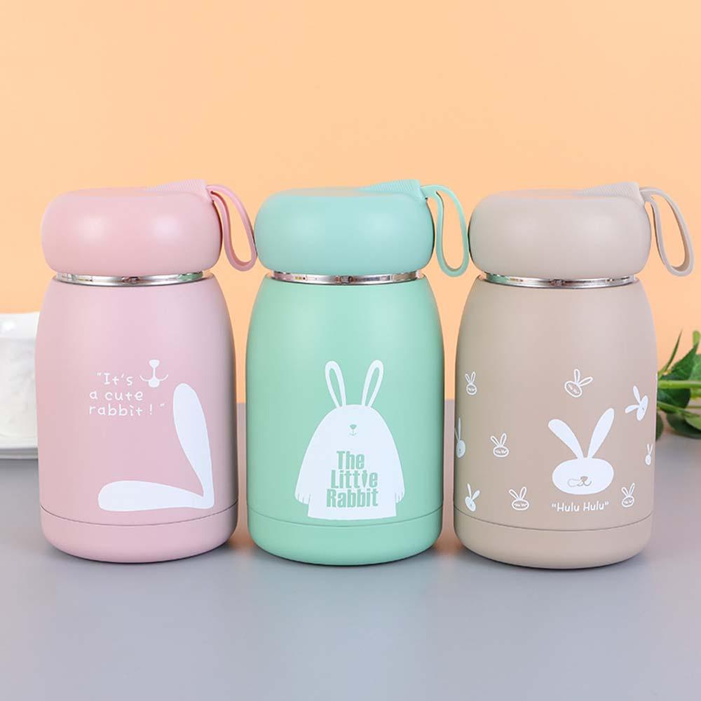 [Elegan] Vacuum Flask Mini304Stainless Steel Traval Kartun Anti Bocor Insulated Mug Kopi