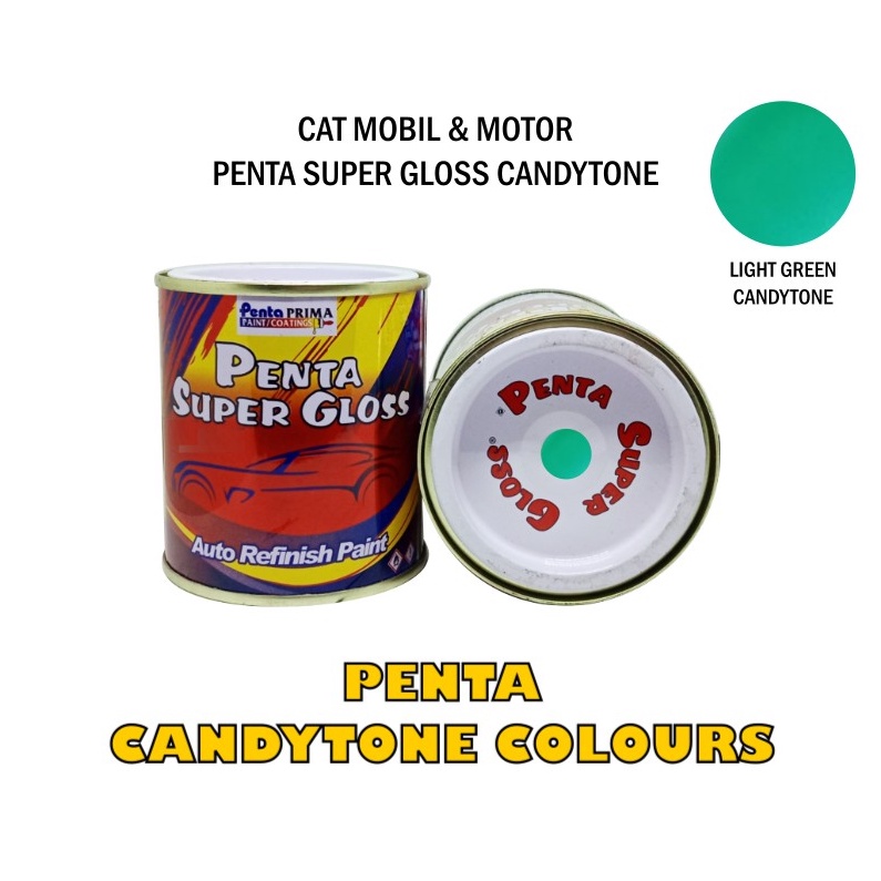 CAT CANDY TONE LIGHT GREEN PENTA 200 gram - cat candy hijau - cat candi hijau - candytone penta green - cat hijau candy