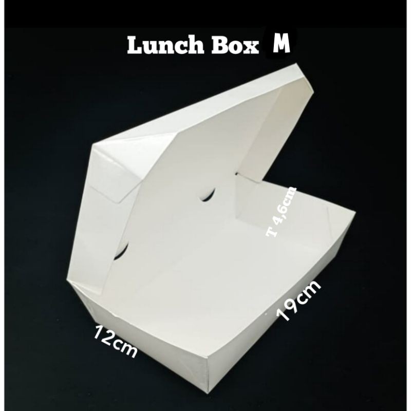 

PAPER BOX LUNCH UKURAN M / PAPER BOX KERTAS / PAPER TAKE AWAY - PUTIH