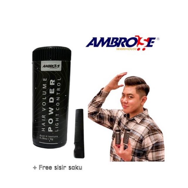AMBROSE POWDER RAMBUT / HAIR POWDER / BEDAK RAMBUT / DRY SHAMPO