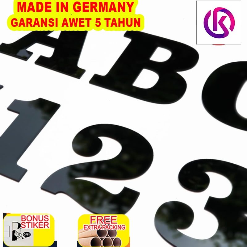 

Grosir Signage NOMOR RUMAH - Letter Sign Huruf dan Angka 10CM - Hitam