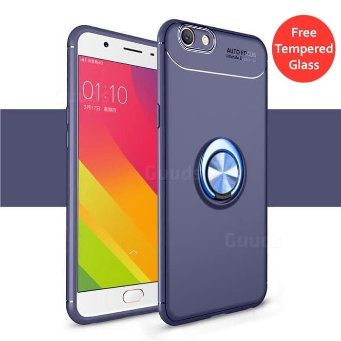 Oppo F3 OppoF3 Invisible I Ring iRing Soft Case Cover Casing Free Tempered Glass