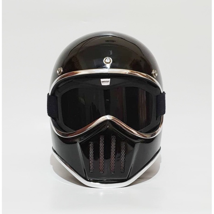 helm cakil helm retro m30 bandit mini moto custom full face hah helmet
