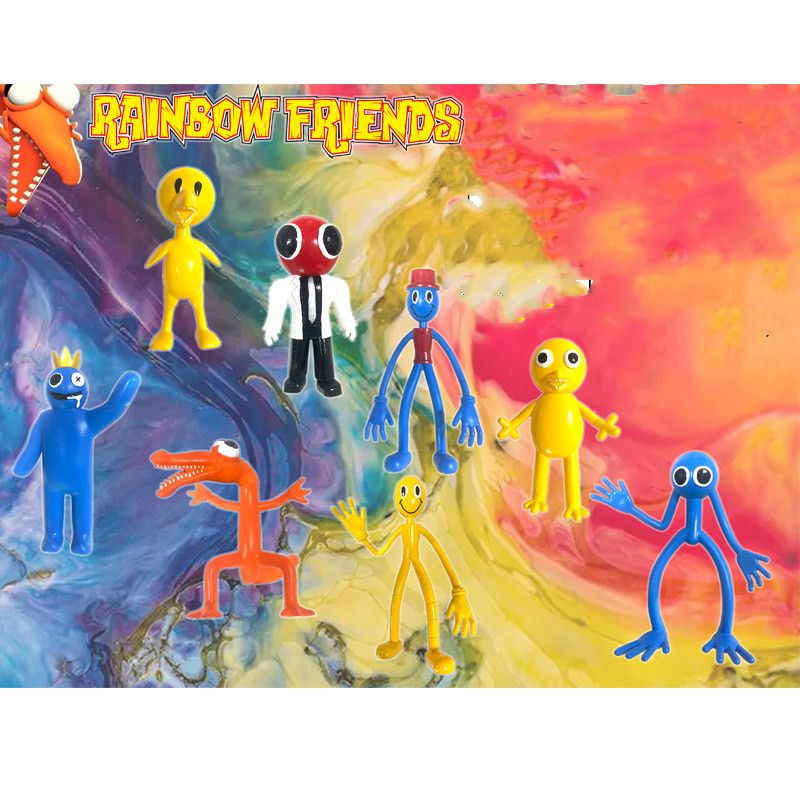 6/8pcs Game Roblox Rainbow Friend Model Decoration Handmade Doll Peripheral Toys