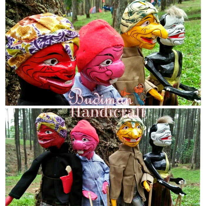 60H1Yhh Wayang Golek Punakawan 1Set=Isi 4Pcs (Semar,Cepot,Dewala,Gareng) F6501UUGHFE0