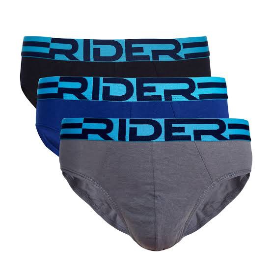 1 Box 3 Pcs Celana Dalam Rider R 762 B - CD Pria Dewasa - Kotak Biru - Karet Pinggang Boxer