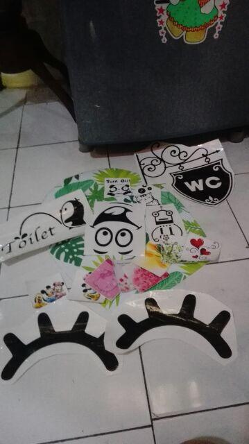 Wall Stiker Wc Sign Pintu Kamar Mandi Toilet Cutting Sticker Dekorasi