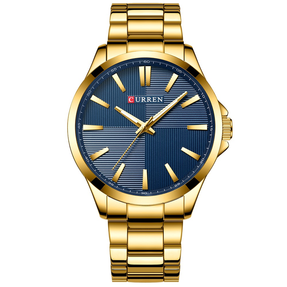 

Jam Tangan Pria CURREN Men'S Quartz Watch Stainless Steel Luxury Waterproof Watch Simple Clock + Box