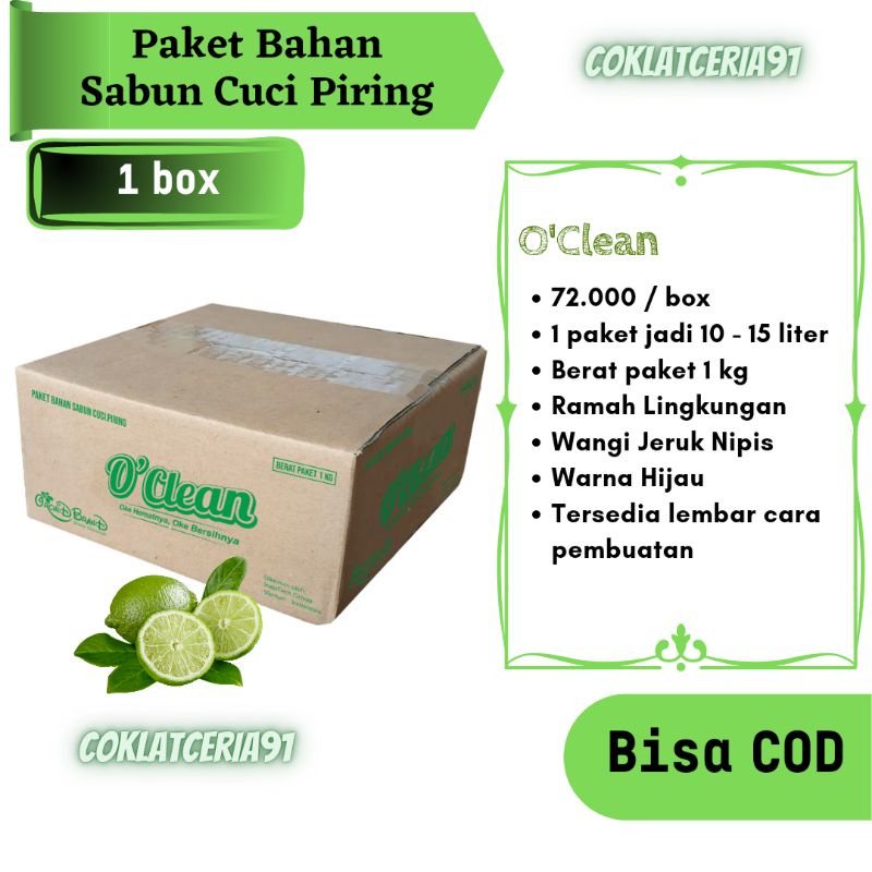 PAKET BAHAN SABUN CUCI PIRING O'CLEAN SUPER HEMAT